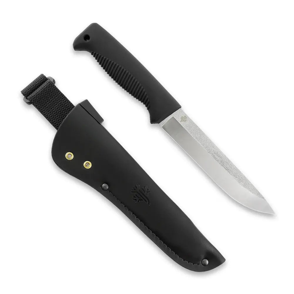 Peltonen M95 Ranger Puukko N690 Schwarz – Survivalmesser mit Lederscheide