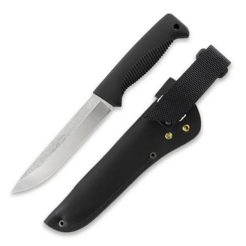 Peltonen M95 Ranger Puukko N690 Schwarz – Survivalmesser mit Lederscheide
