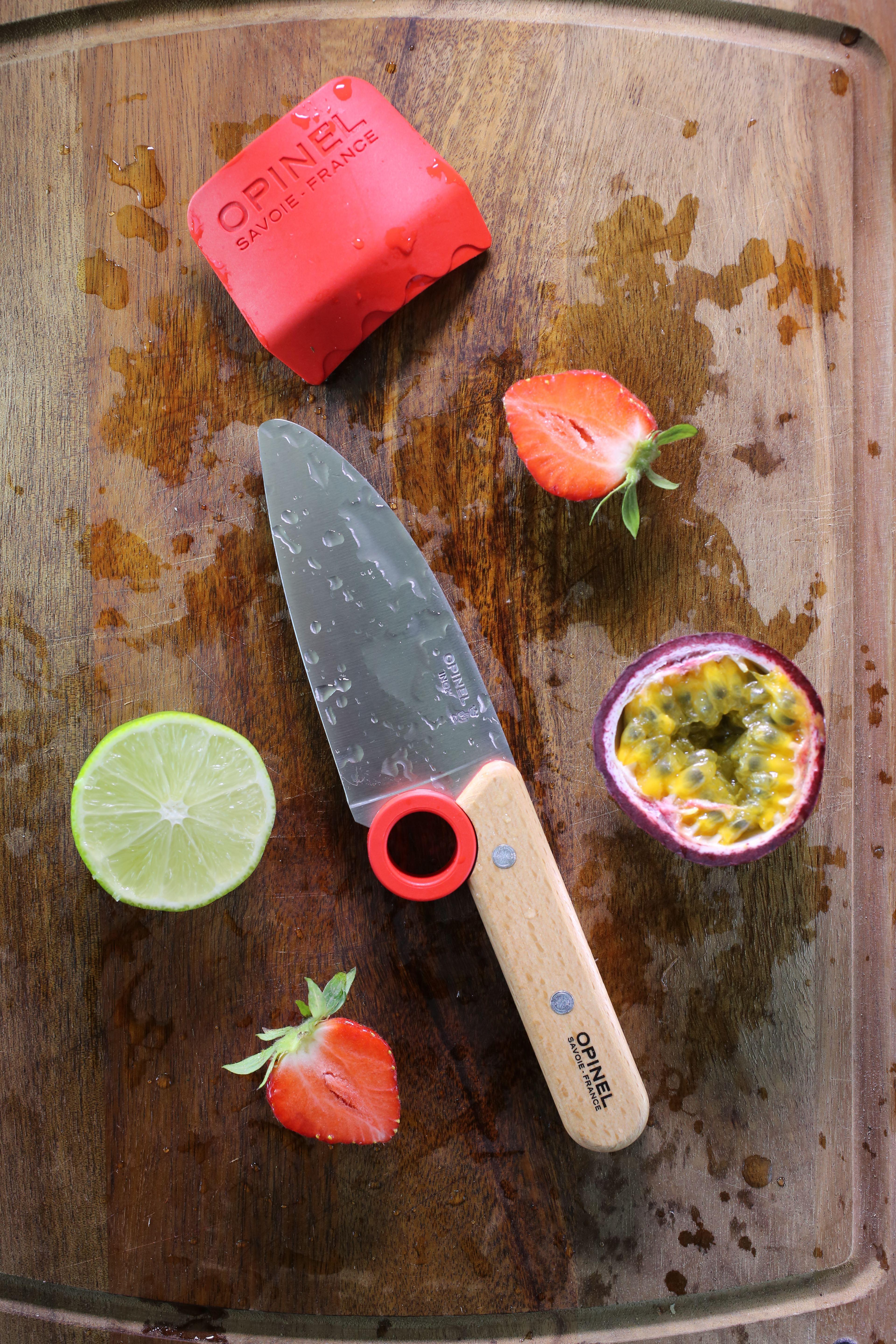 Opinel Le Petit Chef Kinder Küchenmesser-Set mit Fingerschutz, 2-teilig