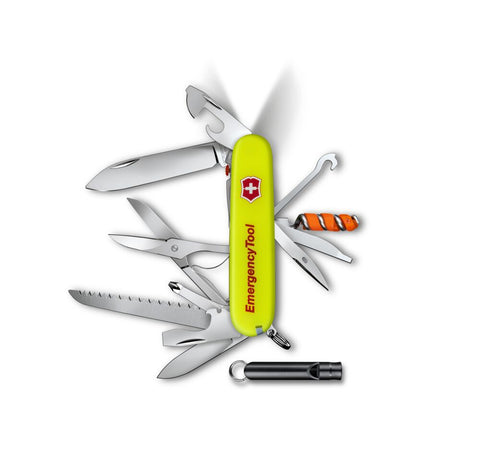 Victorinox Emergency Tool Huntsman Lite – Notfall-Multi-Tool mit LED, Feuerstahl & Trillerpfeife
