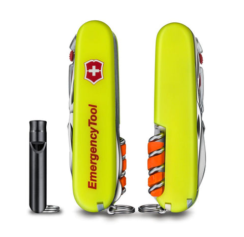 Victorinox Emergency Tool Huntsman Lite – Notfall-Multi-Tool mit LED, Feuerstahl & Trillerpfeife