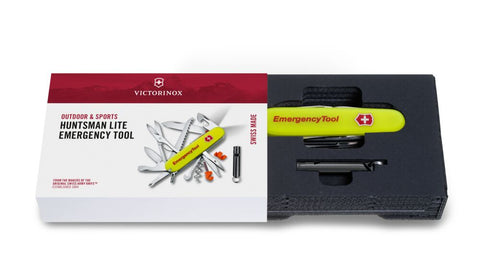 Victorinox Emergency Tool Huntsman Lite – Notfall-Multi-Tool mit LED, Feuerstahl & Trillerpfeife