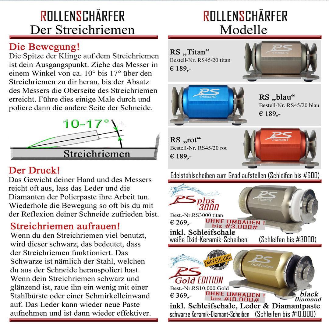 Messerschärfer ROLLENSCHÄRFER Diamant Wetzstahl Edelstahl Messer Profischärfer