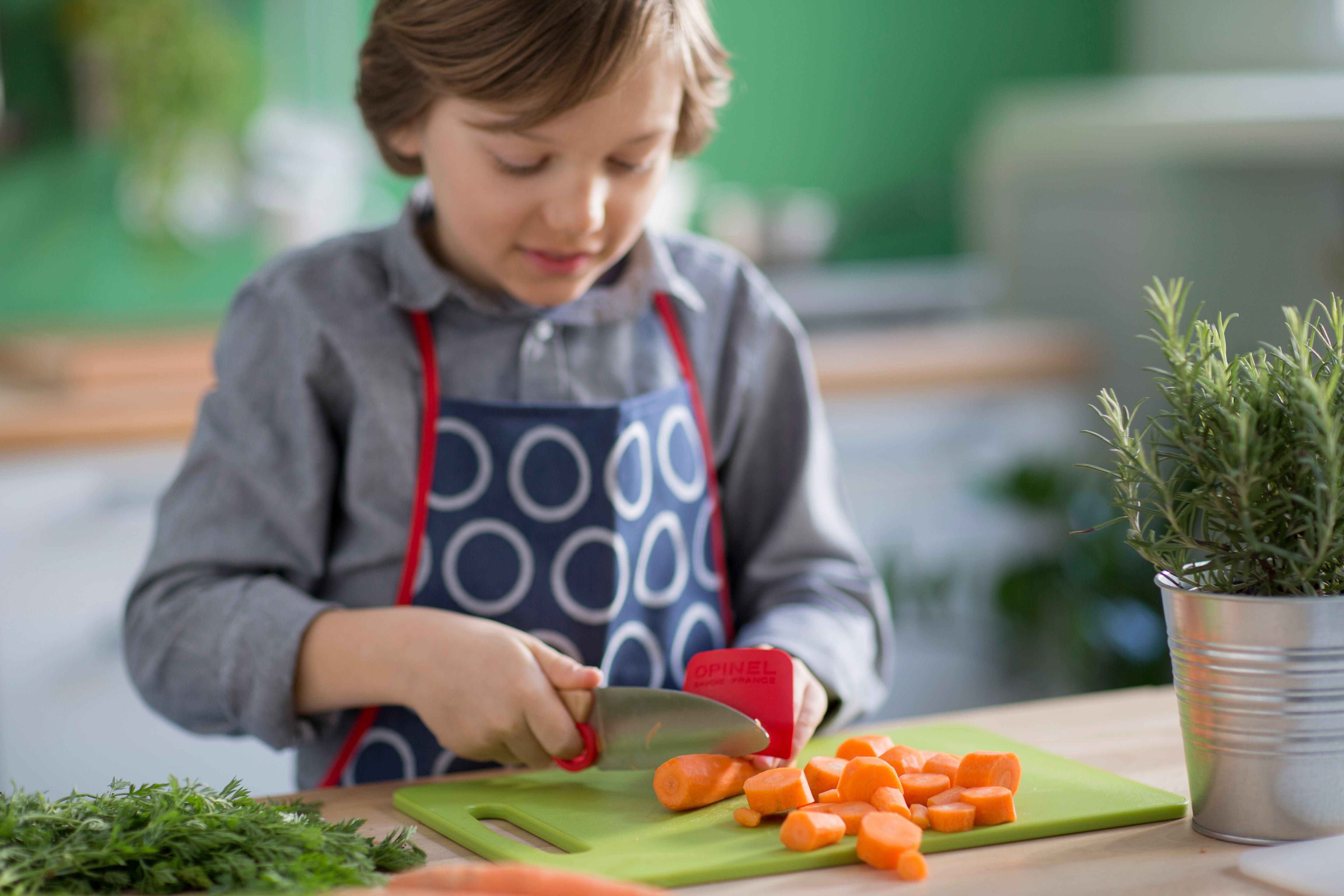 Opinel Le Petit Chef Kinder Küchenmesser-Set mit Fingerschutz, 2-teilig