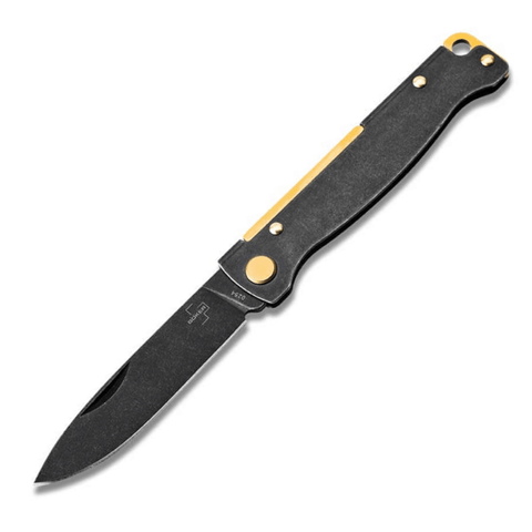 Böker Plus Atlas Black Stonewash Brass