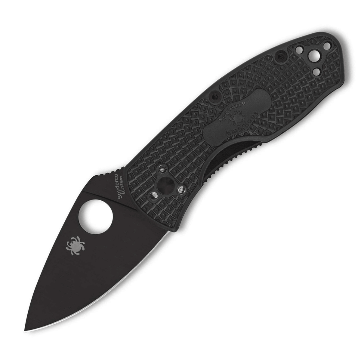 Spyderco Ambitious Lightweight Black Blade PlainEdge