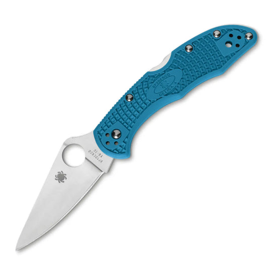 Spyderco Delica 4 Lightweight Flat Ground Blue C11FPBL Spyderco