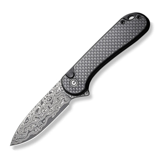 CIVIVI Button Lock Elementum II CF Damascus C18062PB-DS1 CIVIVI