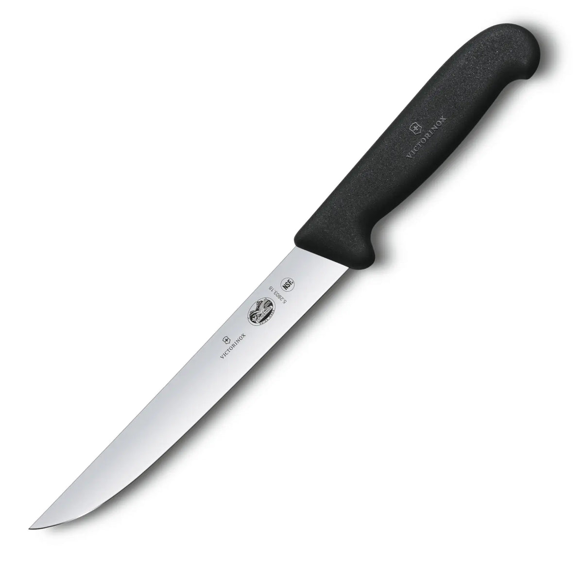 Victorinox Fibrox, Tranchiermesser, 18cm, gerade, schmal, schwarz 5.2803.18 Victorinox