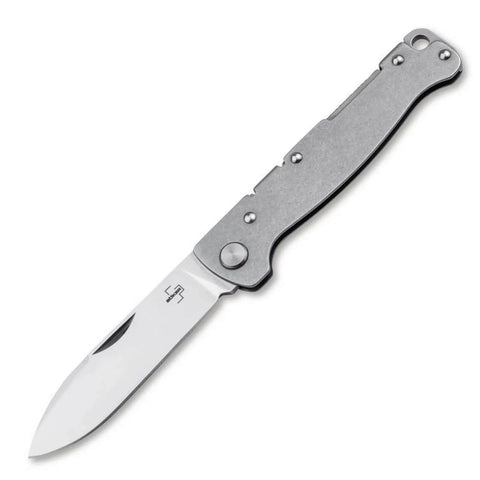 Böker Plus Atlas Backlock Droppoint – Taschenmesser D2 Stahl, Backlock, Edelstahl Böker Plus