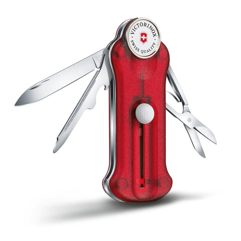 Victorinox Golf Tool Faltschachtel Blau, Rot, Schwarz transparent 0.7052.T2