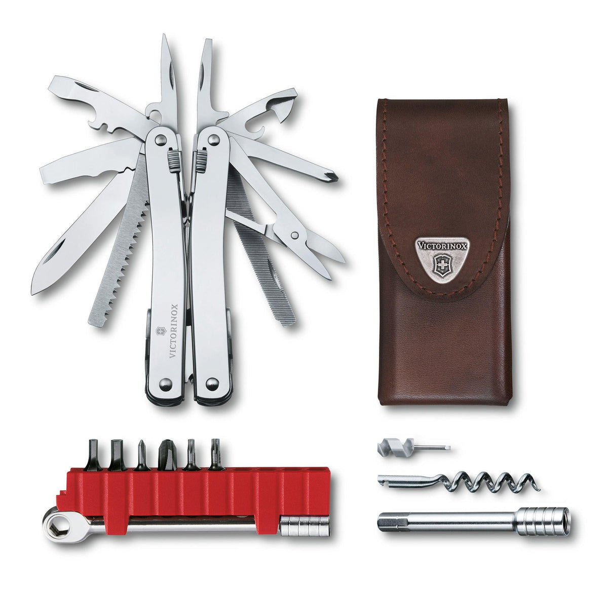 Victorinox SWISS TOOL SPIRIT X PLUS RATCHET 36 Funktionen GESCHENKSCHACHTEL SILBER