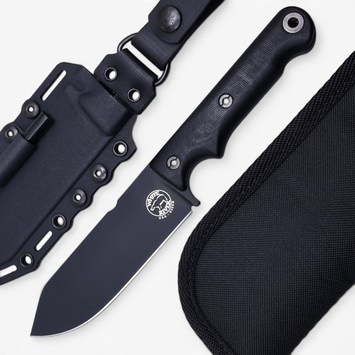 White River FC5 Blackout Micarta – Feststehendes Messer CPM-S35VN · Black Cerakote · Custom Shop Version 2026