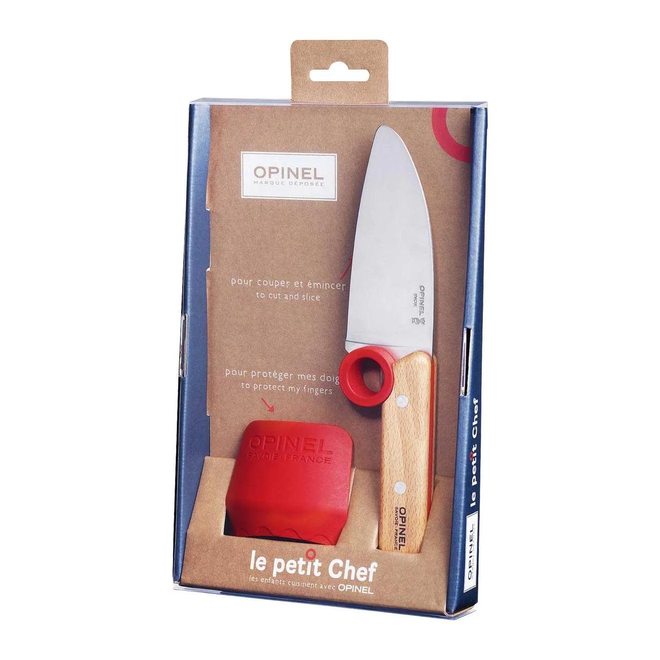 Opinel Le Petit Chef Kinder Küchenmesser-Set mit Fingerschutz, 2-teilig