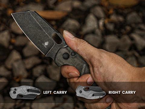 Kizer Sheepdog C01C Micarta Black Button Lock