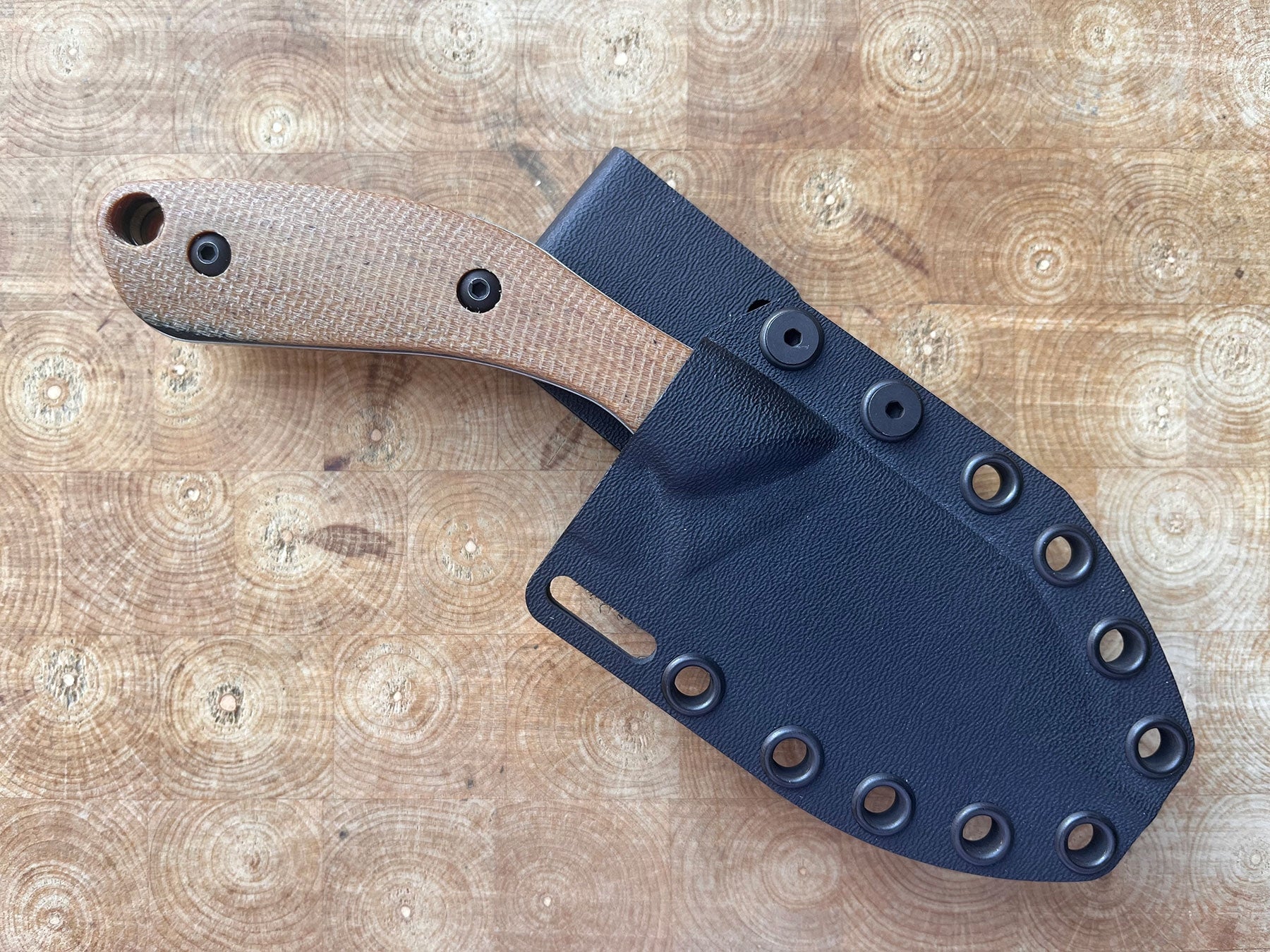 White River Apex Natural Canvas Micarta – MagnaCut Fixed Blade EDC | Made in USA