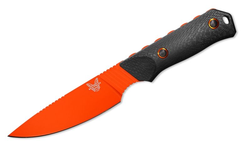 Benchmade 15600OR Raghorn CPM-CruWear – Jagdmesser mit Carbon-Griff