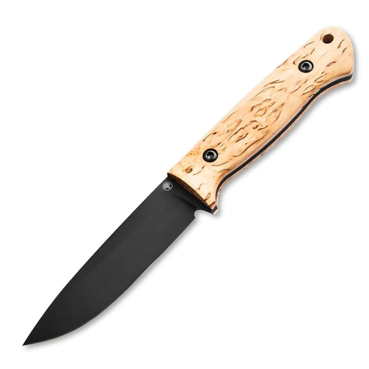 Böker DBK Bushfriend 2000 Maserbirke – Handgefertigtes Bushcraft-Messer aus Solingen mit 80CrV2 Böker Manufaktur Solingen