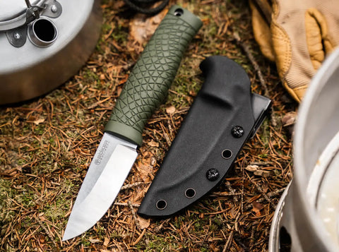 Böker Manufaktur Solingen Bronco Mini CPM-3V Green – Kompaktes Bushcraft-Messer mit Kydexscheide Böker Manufaktur Solingen