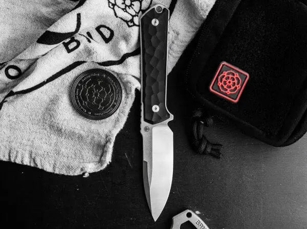 Böker Kiboku Richlite Black Rock Pattern – Feststehendes Messer mit RWL-34 & Kydex-Scheide Böker Manufaktur Solingen