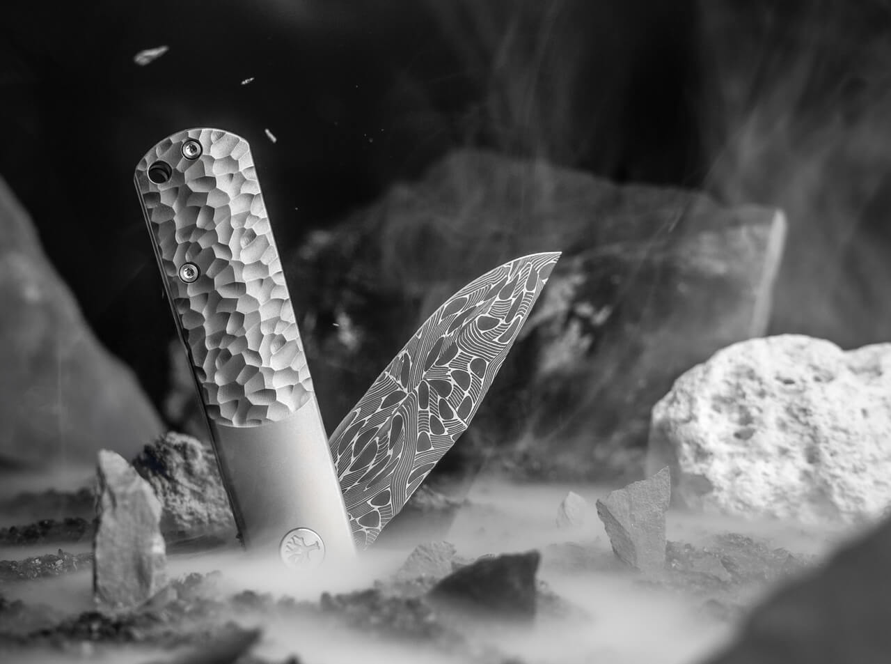 Böker BRLW Meteoritendamast – Exklusives Titan-Taschenmesser mit echter Meteoritendamast-Klinge aus Solingen