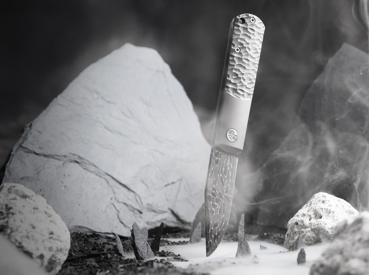 Böker BRLW Meteoritendamast – Exklusives Titan-Taschenmesser mit echter Meteoritendamast-Klinge aus Solingen