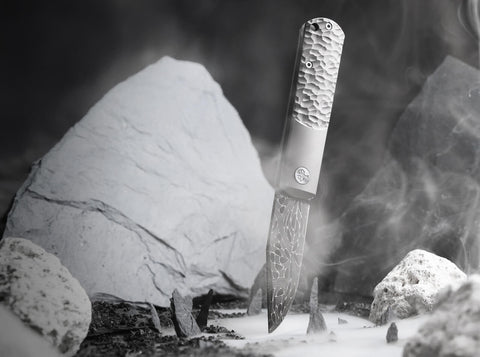 Böker BRLW Meteoritendamast – Exklusives Titan-Taschenmesser mit echter Meteoritendamast-Klinge aus Solingen