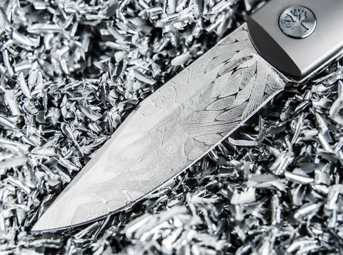 Böker BRLW Meteoritendamast Platinum Edition – Luxus-Taschenmesser mit Meteoritendamast-Klinge & Titangriff Böker Manufaktur Solingen