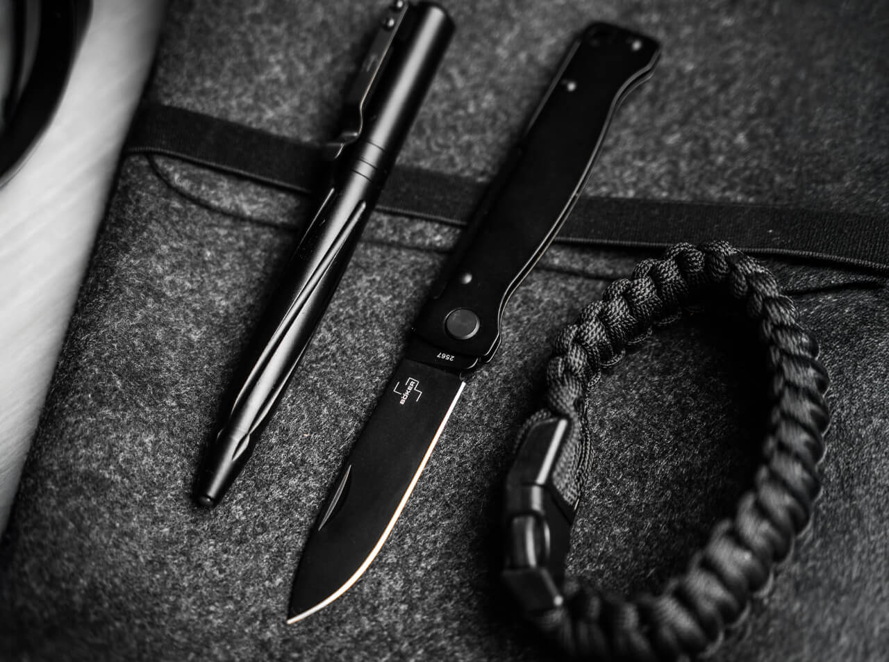 Böker Plus Atlas All Black – Slipjoint Taschenmesser 12C27, Schwarz, legal führbar