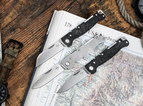 Böker Plus Atlas Backlock Clippoint – Taschenmesser mit D2 Stahl & Edelstahlgriff | EDC Messer