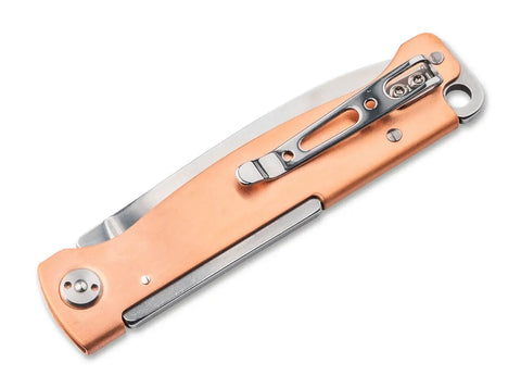 Böker Plus Atlas Copper – Slipjoint Taschenmesser 12C27, Kupfergriff Böker Plus