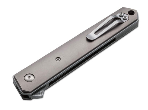 Böker Plus Kwaiken Flipper Damast – Titan-Taschenmesser von Lucas Burnley