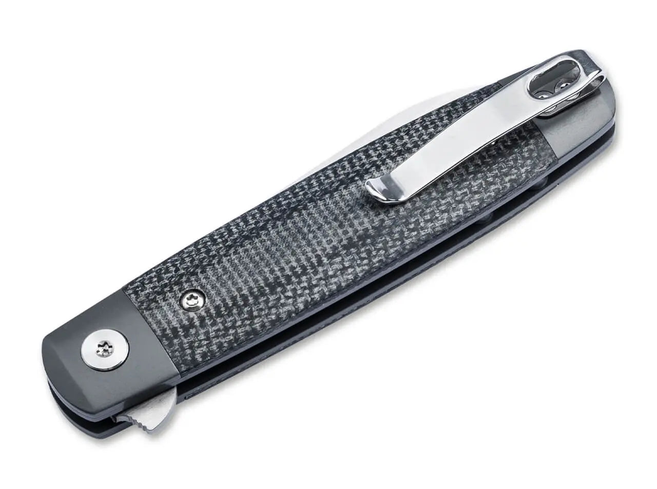 Böker Plus Modern Club Knife – Gentleman Taschenmesser mit Nitro-V Stahl, Micarta & Flipper | Linerlock EDC Böker Plus