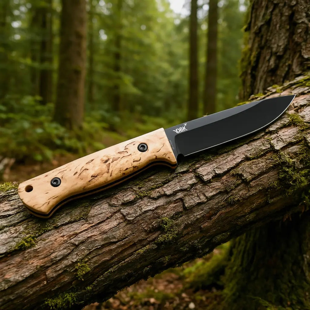 Böker DBK Bushfriend 2000 Maserbirke – Handgefertigtes Bushcraft-Messer aus Solingen mit 80CrV2 Böker Manufaktur Solingen