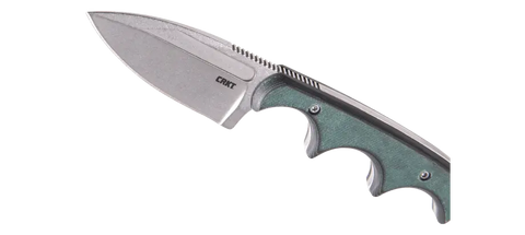 CRKT Minimalist Spear Point Neck Knife – Kompaktes feststehendes Messer mit 8Cr13MoV & Kunststoffgriff CRKT