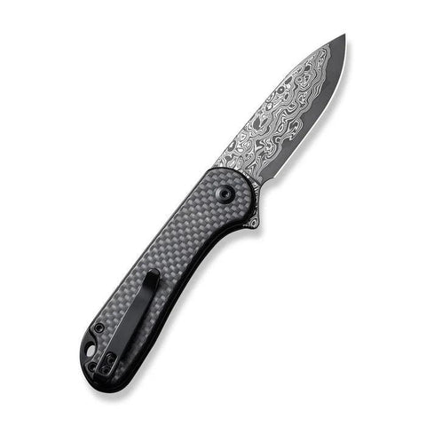 CIVIVI Button Lock Elementum II CF Damascus C18062PB-DS1