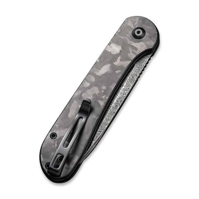 CIVIVI Button Lock Elementum Damascus CF C2103DS-3