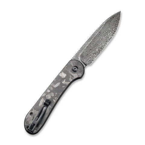 CIVIVI Button Lock Elementum Damascus CF C2103DS-3