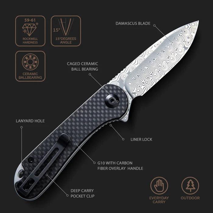 CIVIVI Elementum Damascus C907DS