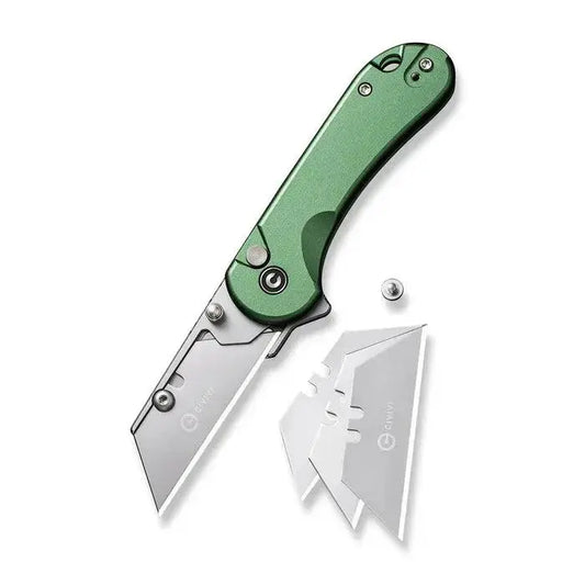 CIVIVI Elementum Utility C23039B-3 – Cuttermesser mit grünem Aluminiumgriff