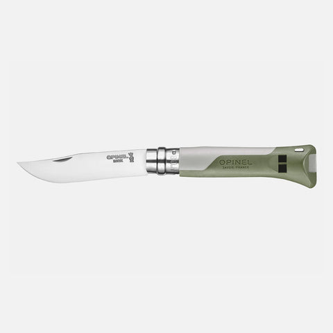 Opinel N°08 Horizon Khaki Taschenmesser – Linerlock, 12C27 Stahl, Outdoor-EDC