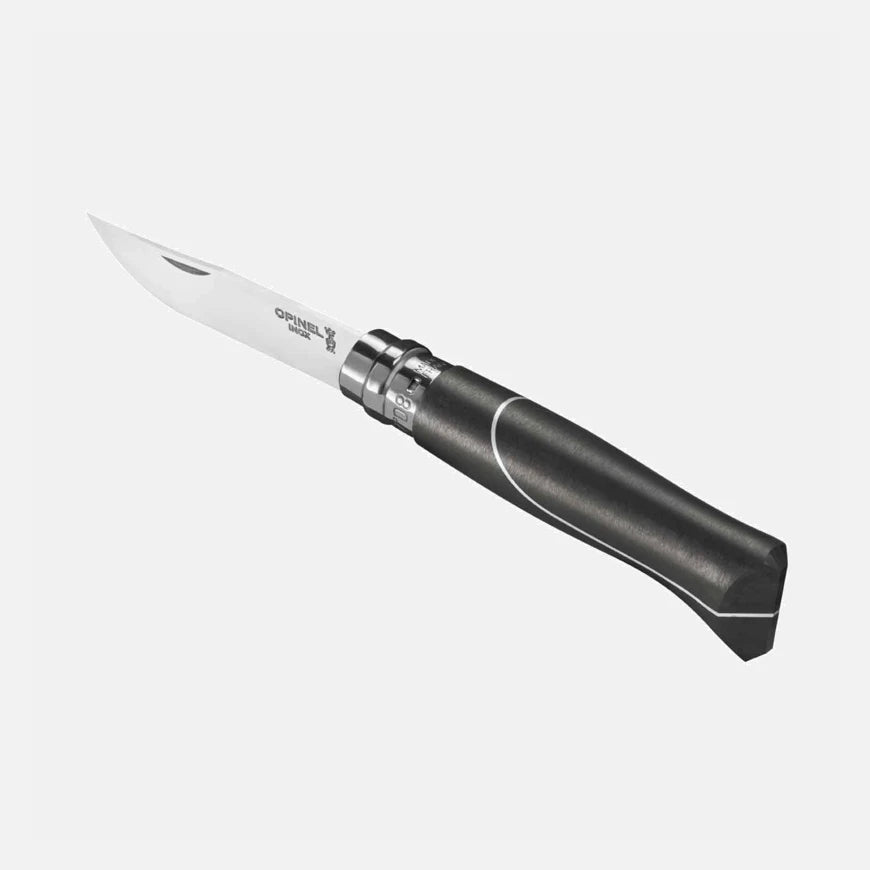 Opinel N°08 Ellipse – Luxus-Taschenmesser aus Ebenholz & Aluminium mit Geschenkbox Opinel