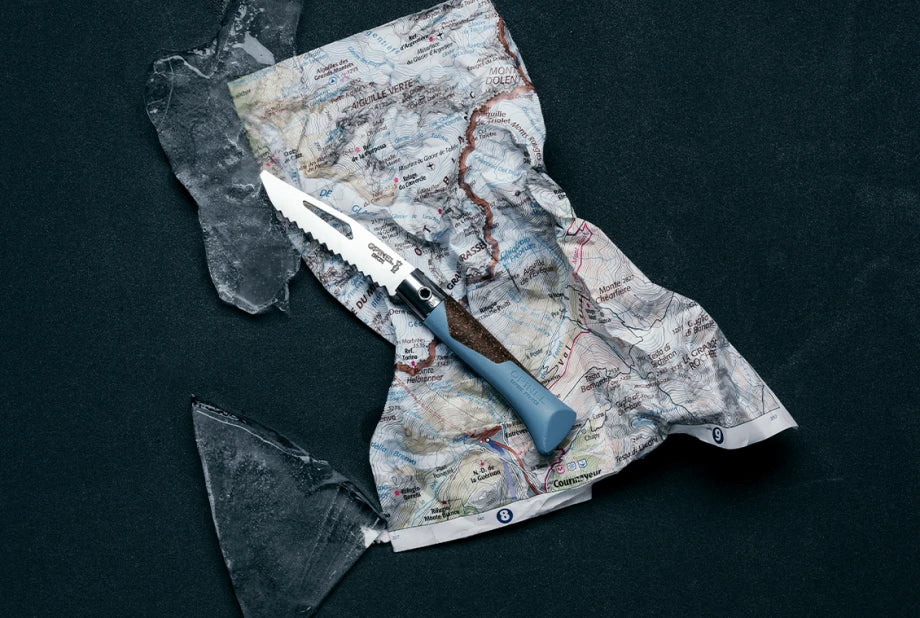 Opinel néo7 Alpine Gletscherblau – Taschenmesser für den Bergsport