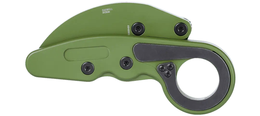 CRKT Provoke® 4040BG Karambit – D2 Stahl, Green Aluminum, Kinematic® CRKT