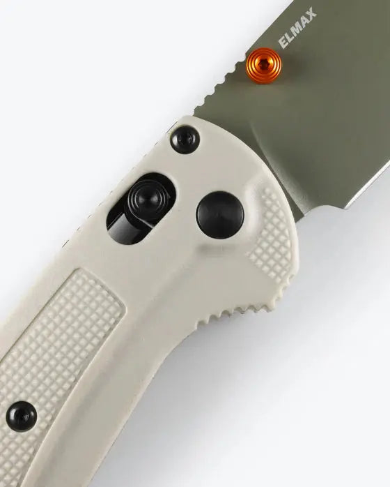 Benchmade 15536GN-01 Taggedout – Tan Grivory, Elmax, AXIS Lock, SelectEdge® Benchmade