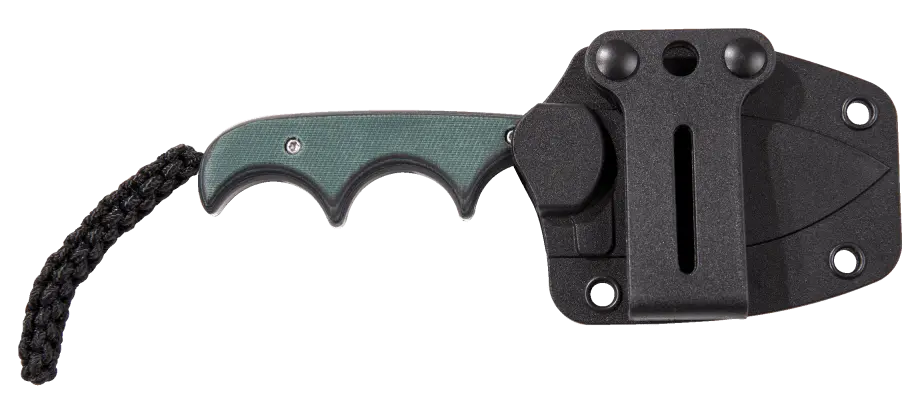 CRKT Minimalist Spear Point Neck Knife – Kompaktes feststehendes Messer mit 8Cr13MoV & Kunststoffgriff CRKT