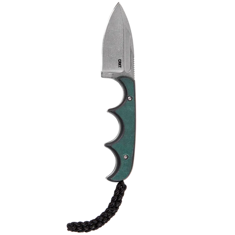CRKT Minimalist Spear Point Neck Knife – Kompaktes feststehendes Messer mit 8Cr13MoV & Kunststoffgriff CRKT
