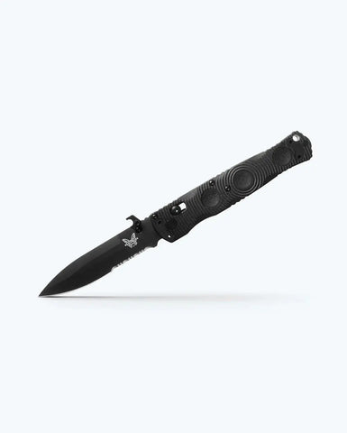 Benchmade 393SBK Mini SOCP Folder Black – schwarze CPM-S30V-Klinge im Detail