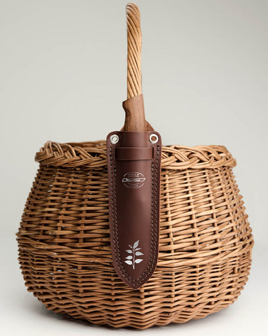 Marttiini Kräutermesser Kerääjä – Edelstahlklinge mit Lochungen, Birkengriff & Lederscheide