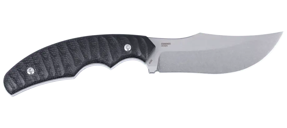 CRKT Burrower Black Micarta feststehendes Messer – D2 Clippoint Outdoor- & EDC Messer mit Kydexscheide CRKT